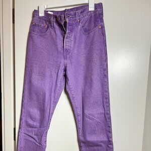 purple Levi's 501 jeans W27 L28